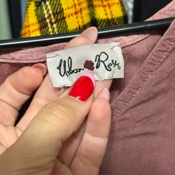 Maroon Knee Length Dress w/ Ruffle by Urban Rose - Picture 7 of 7